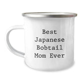 Funny Japanese Bobtail Cat Gifts for Mom Graduation Camping Mug from Friends - Image 1